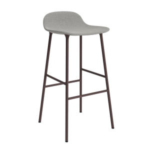 NORMANN COPENHAGEN krzesło barowe tapicerowane FORM STEEL 75cm brązowe / różne kolory