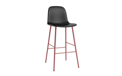 NORMANN COPENHAGEN krzesło barowe tapicerowane FORM STEEL H75 cm czerwone / różne kolory