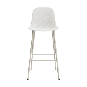 NORMANN COPENHAGEN krzesło barowe tapicerowane FORM STEEL H75 cm ciepłoszare / różne kolory