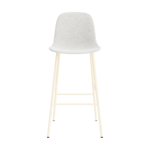 NORMANN COPENHAGEN krzesło barowe tapicerowane FORM STEEL H75 cm brązowe / różne kolory