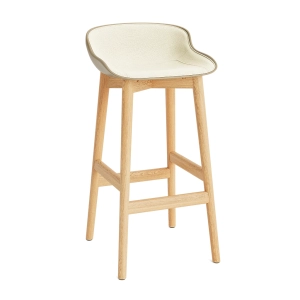NORMANN COPENHAGEN krzesło barowe z frontem tapicerowanym HYG 75 cm dąb naturalny / piaskowe