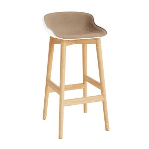 NORMANN COPENHAGEN krzesło barowe z frontem tapicerowanym HYG 75 cm dąb naturalny / białe