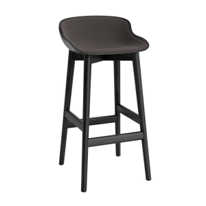NORMANN COPENHAGEN krzesło barowe z frontem tapicerowanym HYG 75 cm czarny dąb / czarne