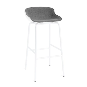 NORMANN COPENHAGEN krzesło barowe front tapicerowany HYG STEEL 75 cm białe / różne kolory