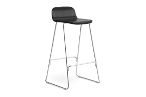 NORMANN COPENHAGEN krzesło barowe JUST czarny jesion / chrom