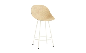 NORMANN COPENHAGEN krzesło barowe MAT 65cm kremowa stal / hemp