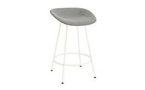 NORMANN COPENHAGEN stołek barowy front tapicerowany MAT 65cm kremowa stal / seaweed / różne kolory
