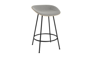 NORMANN COPENHAGEN stołek barowy front tapicerowany MAT 65cm czarna stal / hemp / różne kolory