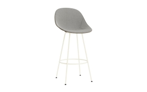 NORMANN COPENHAGEN krzesło barowe front tapicerowany MAT 75cm kremowa stal / seaweed / różne kolory