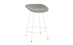 NORMANN COPENHAGEN stołek barowy tapicerowany MAT 65cm kremowa stal / różne kolory