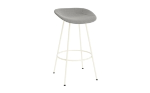 NORMANN COPENHAGEN stołek barowy tapicerowany MAT 75cm kremowa stal / różne kolory