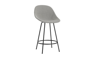NORMANN COPENHAGEN krzesło barowe tapicerowane MAT 65cm czarna stal / różne kolory