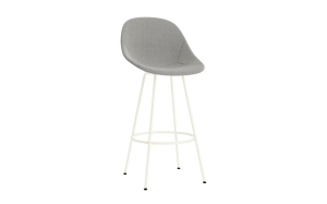 NORMANN COPENHAGEN krzesło barowe tapicerowane MAT 75cm kremowa stal / różne kolory