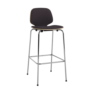 NORMANN COPENHAGEN krzesło barowe front tapicerowany MY 75cm chrom / dąb naturalny / różne kolory