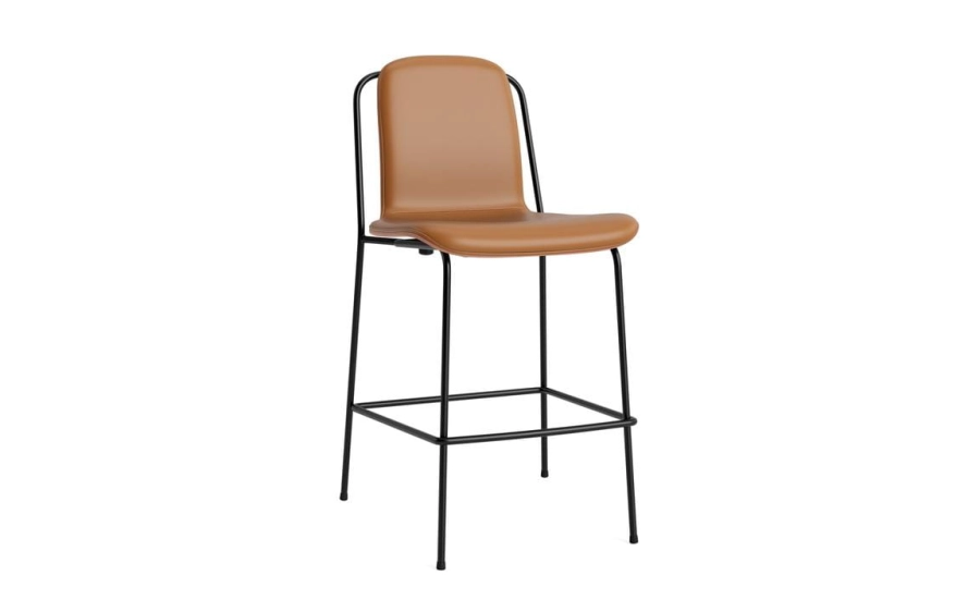 711427_Studio_Bar_Chair_65_cm_Front_Upholstery_Brown_&_Black_Steel_Ultra_41574_01.jpg