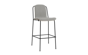 NORMANN COPENHAGEN krzesło barowe front tapicerowany STUDIO 75 czarne / dąb naturalny / różne kolory