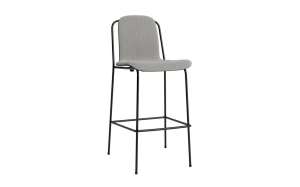 NORMANN COPENHAGEN krzesło barowe front tapicerowany STUDIO 75 czarne / dąb czarny / różne kolory