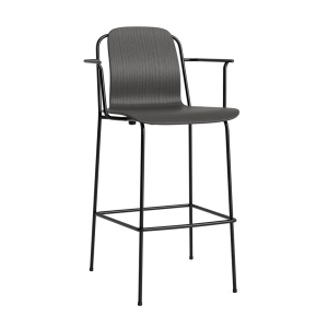NORMANN COPENHAGEN krzesło barowe z podłokietnikami STUDIO 75 czarne / dąb czarny