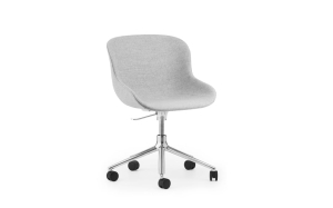 NORMANN COPENHAGEN krzesło na kółkach z regulowaną wysokością tapicerowane HYG 5W aluminium / różne kolory