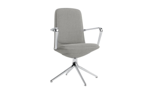 NORMANN COPENHAGEN krzesło tapicerowane obrotowe z podłokietnikami i poduszką OFF LOW 4L aluminium różne kolory