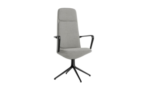 NORMANN COPENHAGEN krzesło tapicerowane obrotowe z podłokietnikami i poduszką OFF HIGH 4L czarne aluminium różne kolory