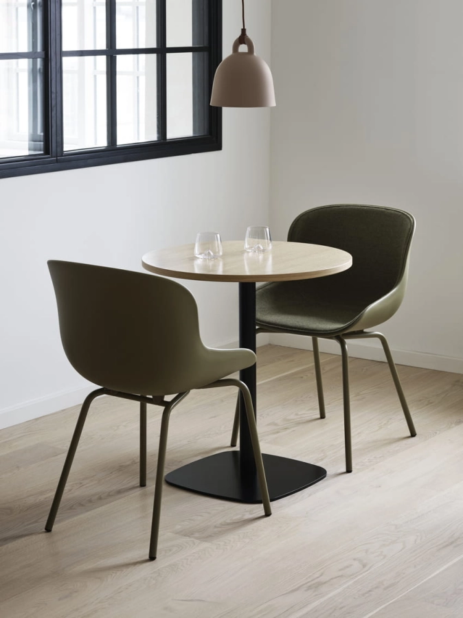 60387_Normann_Copenhagen_Hyh_Chair_Steel_Front _Upholstery_Olive_Synergy_LDS48_Form_Cafe_Table_Bell_Lamp.jpg