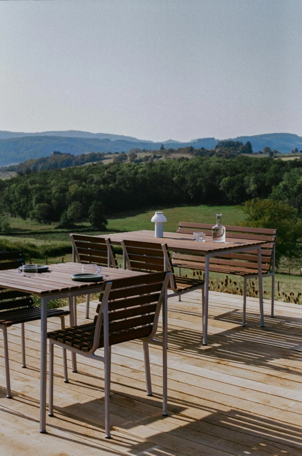 Traverse Table_Traverse Chair heat treated oiled ash_PC Portable slate blue_Barro Plate green_Brew Cup light blue.jpg