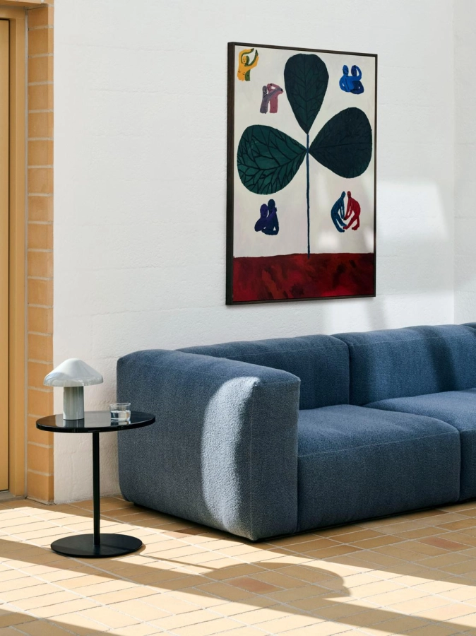 Mags Soft 2,5 Seater comb 1 Turf blue grey and light grey stitches_Pyro Coffee Table dia45xH49 black ceramic tabletop black powder coated base.jpg