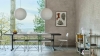 X-Line Chair Indoor black seat and back chromed frame_Passerelle Table black lino ink black frame_Paper Shade.jpg