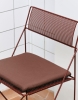 X-Line Chair iron red powder coated seat back and iron red powder coated steel base_Seat Cushion for X-Line Chair Outdoor iron red textile 01.jpg
