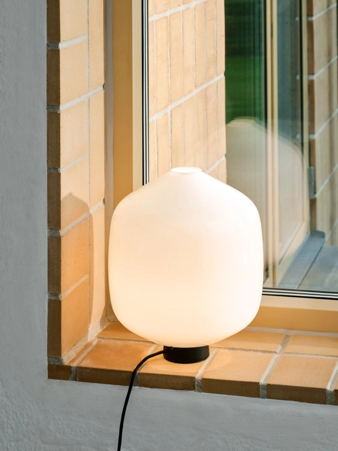 Buoy Table Lamp glass 200 and soft black cord set.jpg