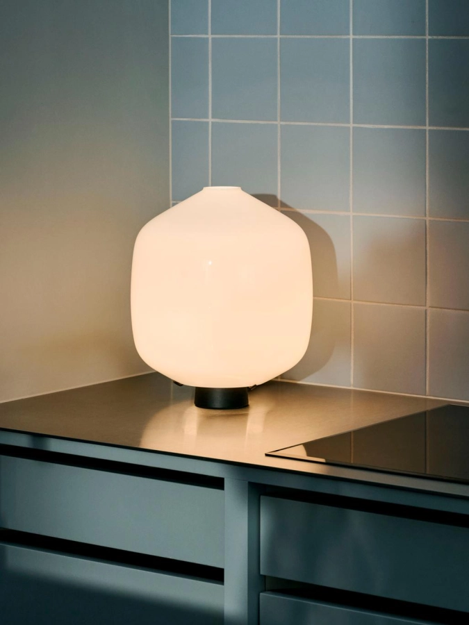 Buoy Table Lamp glass 300 and soft black cord set.jpg