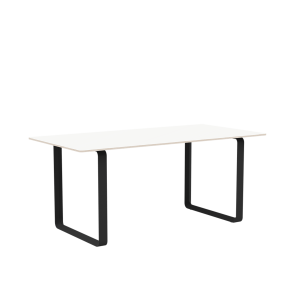 MUUTO stół 70/70 biały laminat / czarna podstawa 170x85