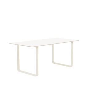 MUUTO stół 70/70 biały laminat / piaskowa podstawa 170x85