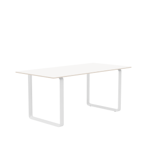 MUUTO stół 70/70 biały laminat / biała podstawa 170x85