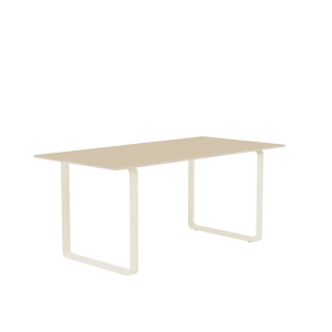 MUUTO stół 70/70 fornir dębowy / piaskowa podstawa 170x85