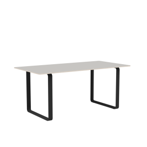 MUUTO stół 70/70 szare linoleum / czarna podstawa 170x85