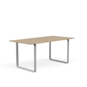 MUUTO stół 70/70 dąb naturalny / szara podstawa 170x85
