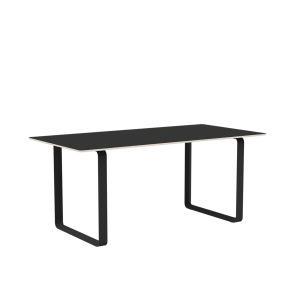 MUUTO stół 70/70 czarny nanolaminat / czarna podstawa 170x85