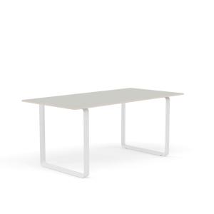 MUUTO stół 70/70 szary nanolaminat / biała podstawa 170x85