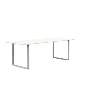 MUUTO stół 70/70 biały laminat / szara podstawa 225x90cm