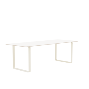MUUTO stół 70/70 biały laminat / biała podstawa 225x90cm