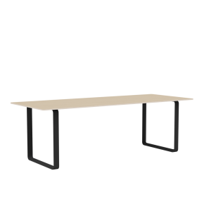 MUUTO stół 70/70 fornir dębowy / czarna podstawa 225x90cm