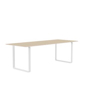 MUUTO stół 70/70 fornir dębowy / biała podstawa 225x90cm