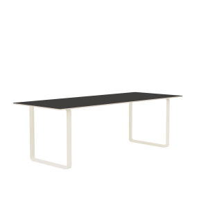 MUUTO stół 70/70 czarne linoleum / piaskowa podstawa 225x90cm