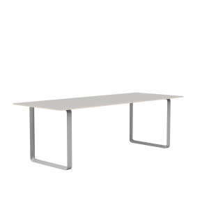 MUUTO stół 70/70 szare linoleum / szara podstawa 225x90cm