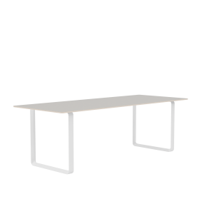 MUUTO stół 70/70 szare linoleum / biała podstawa 225x90cm
