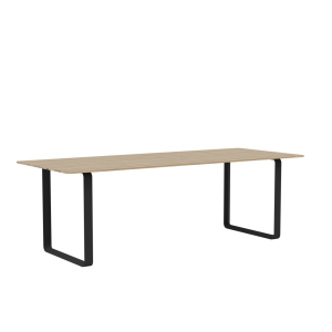 MUUTO stół 70/70 dąb naturalny / czarna podstawa 225x90cm