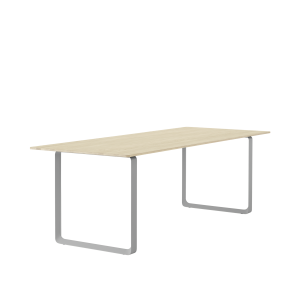 MUUTO stół 70/70 dąb naturalny / szara podstawa 225x90cm