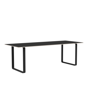 MUUTO stół 70/70 czarny nanolaminat / czarna podstawa 225x90cm